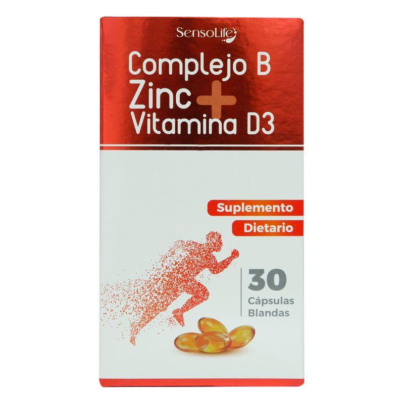 complejo b + zinc x 30 cap suplemento dietario vitamina d3