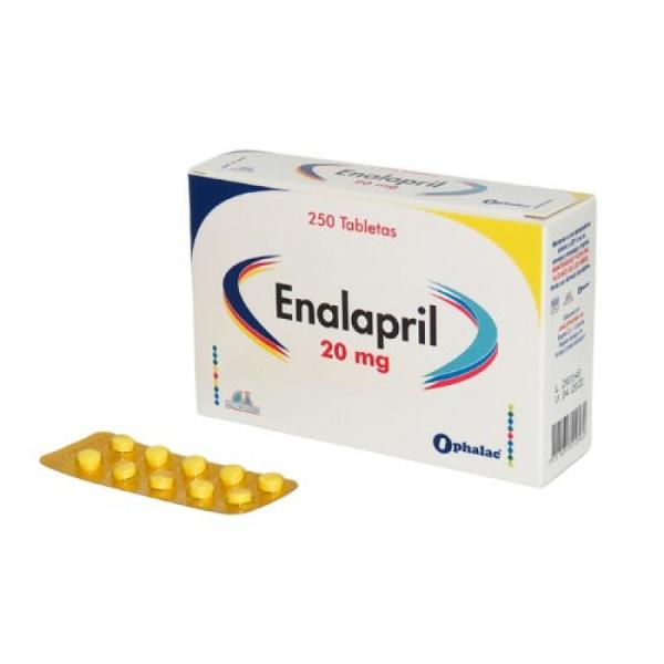 Enalapril 20 Mg Tabletas Caja X 250
