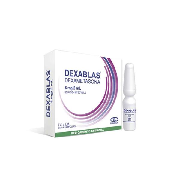 Dexablas 8 Mg/2 Ml Solución Inyectable Caja X 5 Ampollas ( Dexametasona)