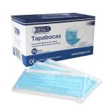 Tapabocas Desechable Azul Con Elástico Empaque Individual Caja X 50 Und