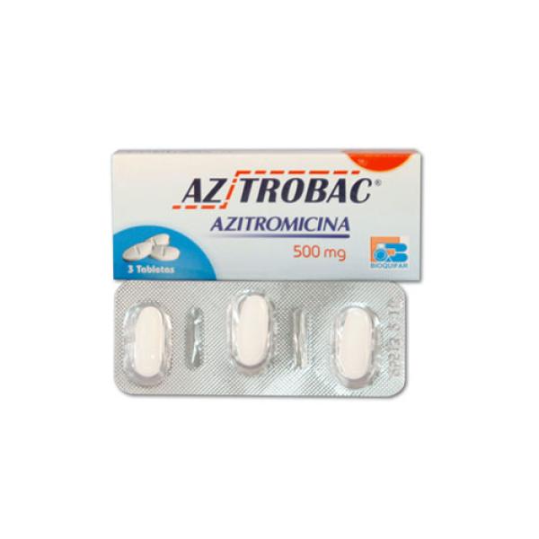 Azitromicina 500 Mg Tabletas Caja X 3 ( Azitrobac )