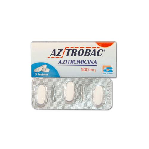 Azitromicina 500 Mg Tabletas Caja X 3 ( Azitrobac )