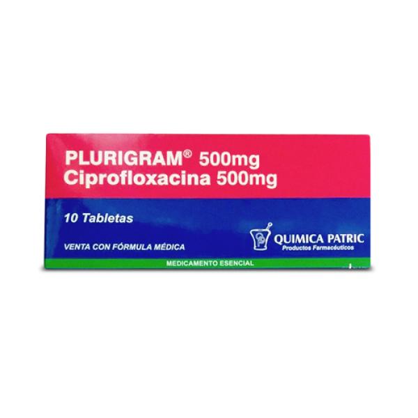 Plurigram 500 Mg Tabletas Caja X 10 ( Ciprofloxacina)