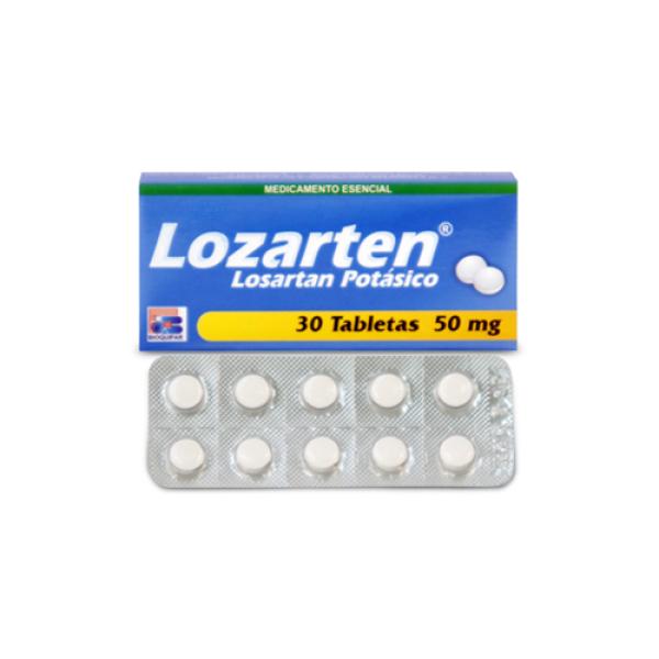 Losartan Potásico 50 Mg Tabletas Caja X 30 ( Lozarten )