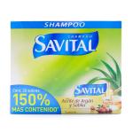 Shampoo Savital Aceite de Argan y Sabila Sachets Caja x 20