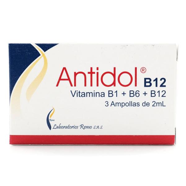 Antidol B 12 Solución Inyectable Caja X 3 ( Vitamina B1+ B6 + B12)