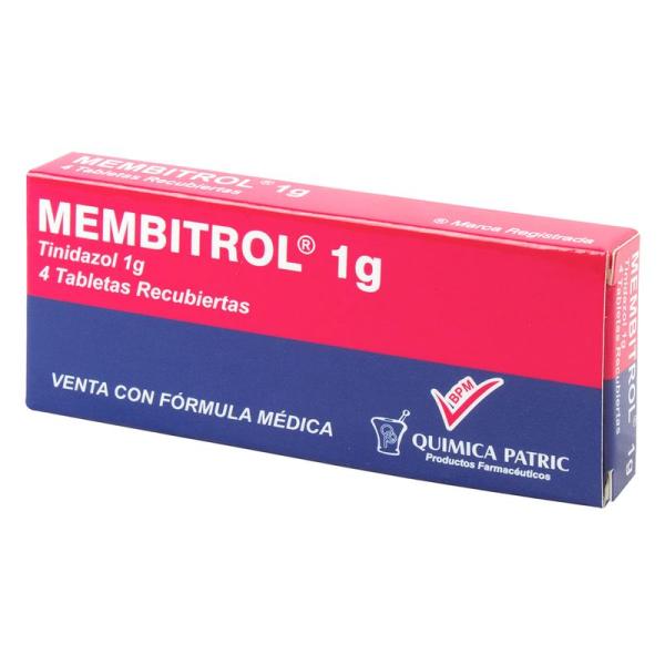 Membitrol 1 Gr Tabletas Caja X 4 ( Tinidazol)