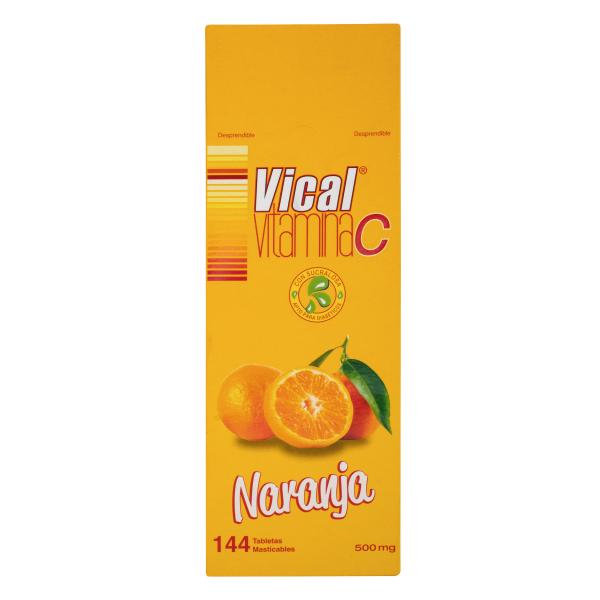 Vical Vitamina C 500 Mg Naranja Tabletas Caja X 144