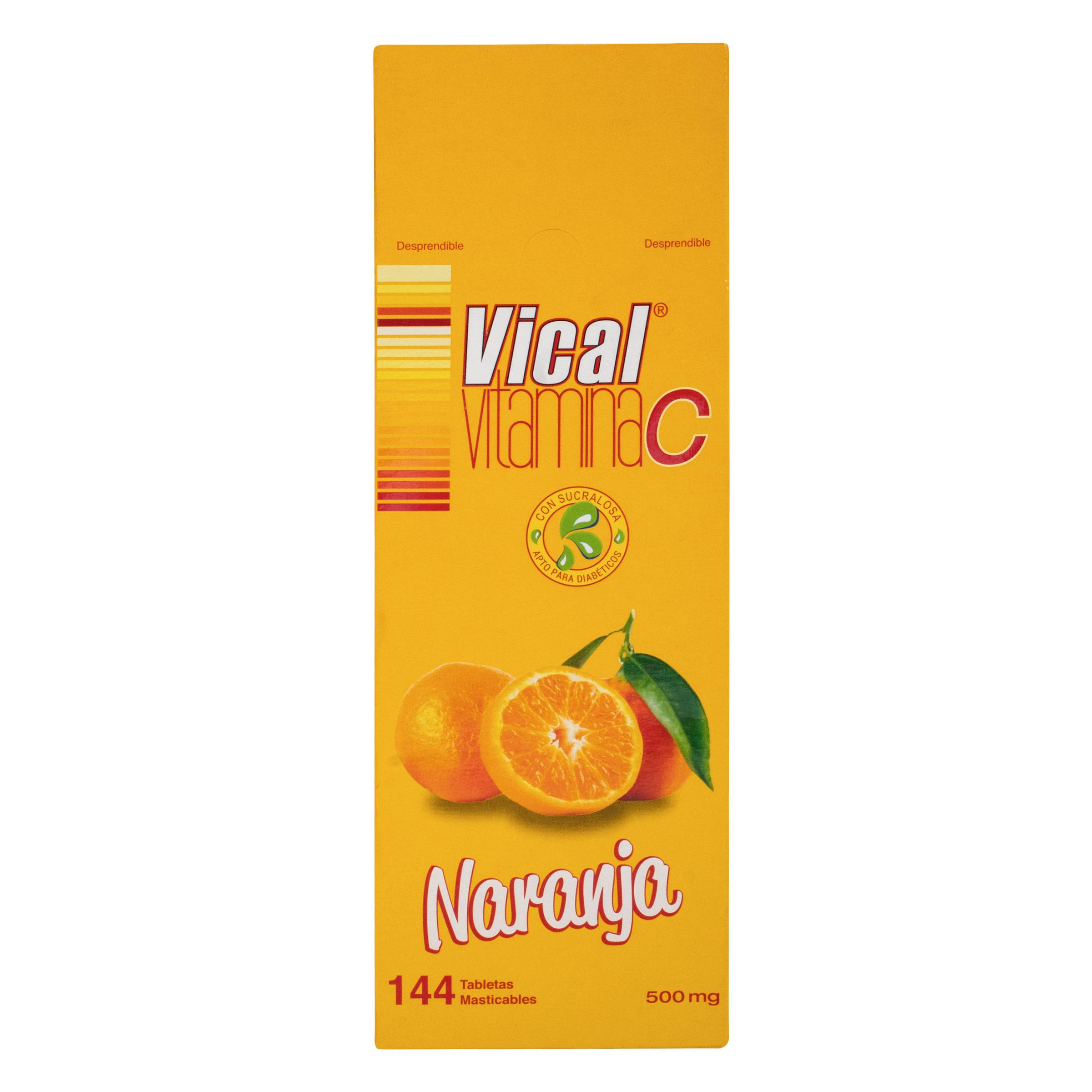 Vical Vitamina C 500 Mg Naranja Tabletas Caja X 144