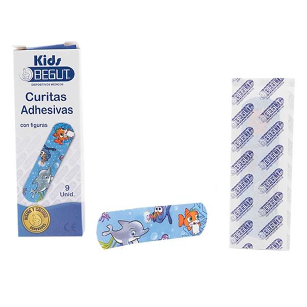 curitas adhesivas con figura x 90 uds (curas begut kids)