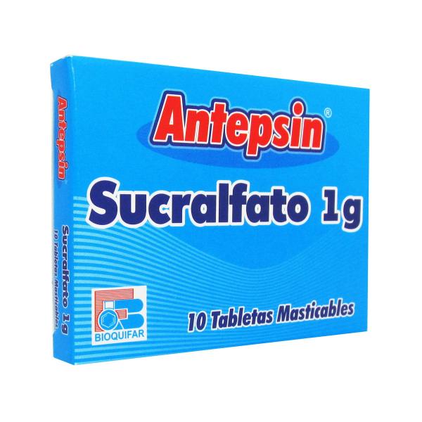 Sucralfato 1 Gr Tabletas Masticables Caja X 10 ( Antepsin )