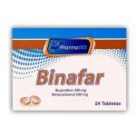 Binafar Tabletas Caja X 24 ( Ibuprofeno 200 Mg + Metocarbamol 500 Mg )