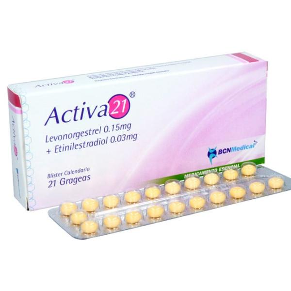 Activa 21 Grageas Caja X 21 ( Levonorgestrel 0.15 Mg / Etinilestradiol 0.03 Mg)