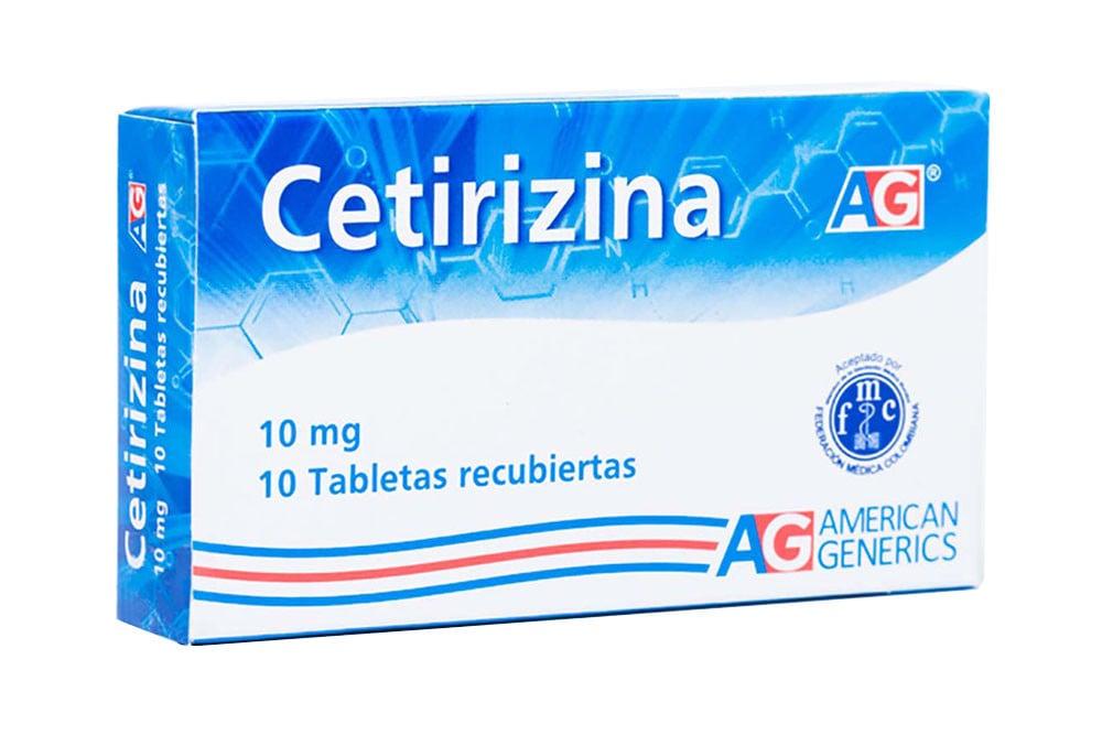 Cetirizina 10 Mg Tabletas Caja X 10