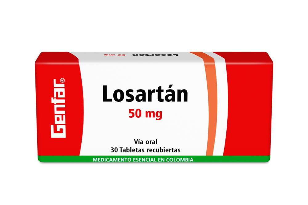 Losartan 50 Mg Tabletas Caja X 30