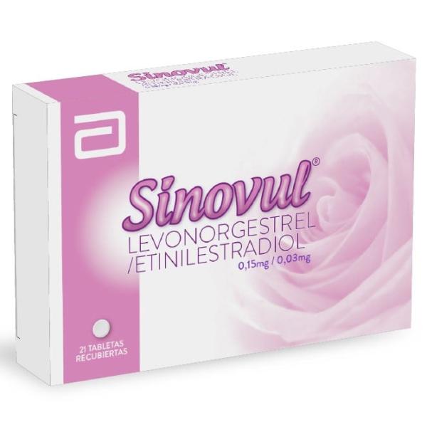 Sinovul Tabletas Recubiertas Caja X 21 ( Levonorgestrel - Etinelestradiol)