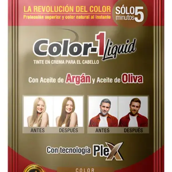 Color 1 Tinte en Crema X 15 Ml Sobre + Activador 15 Ml (Color Rubio Oscuro)