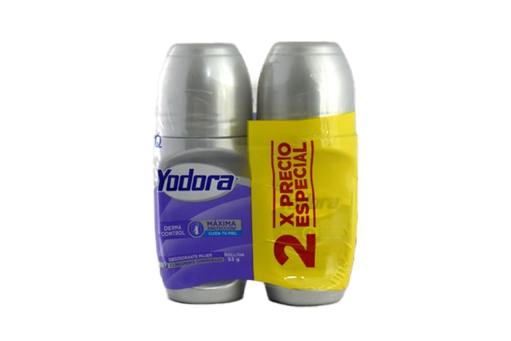Yodora Derma Control Mujer Roll On X 53 Gr Paquete X 2 Frascos - Precio Especial