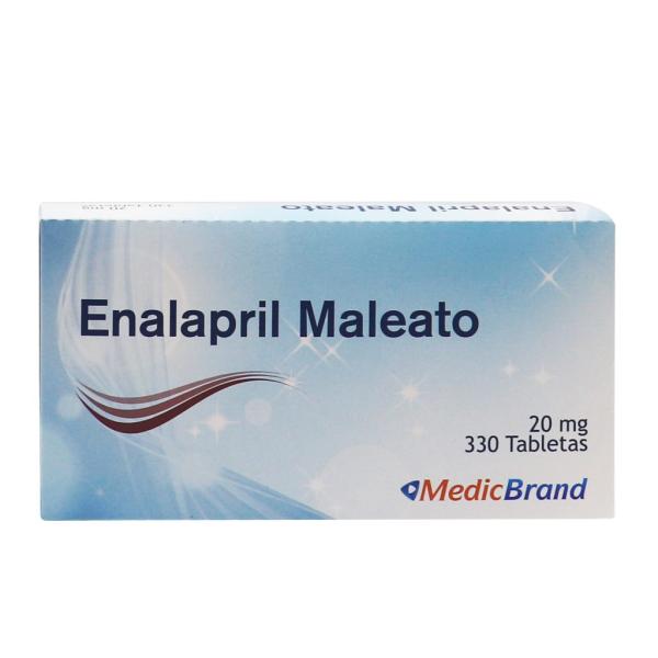 Enalapril Maleato 20 Mg Tabletas Caja X 330