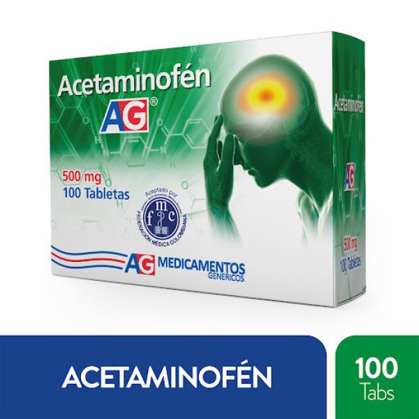 Acetaminofen 500 Mg Tabletas Caja X 100