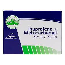 Ibuprofeno + Metocarbamol 200mg/500mg Tabletas Caja X 24