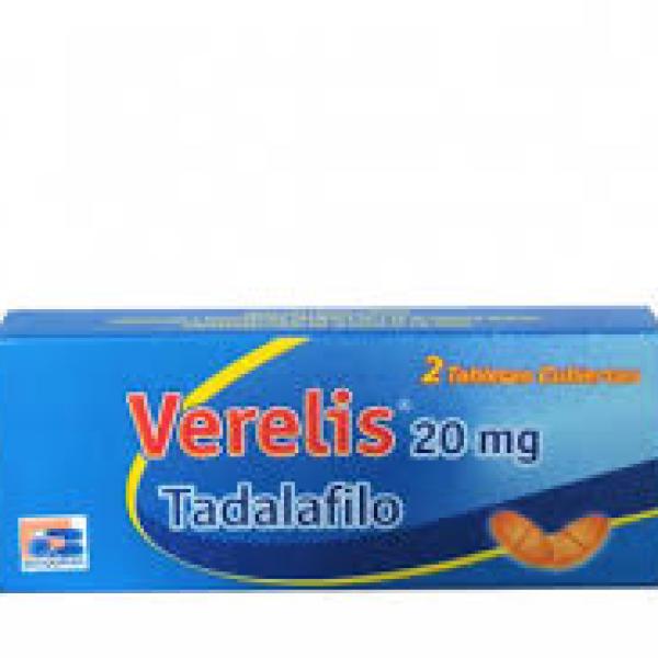 Tadalafilo 20 Mg Tabletas Caja X 2 ( Verelis )