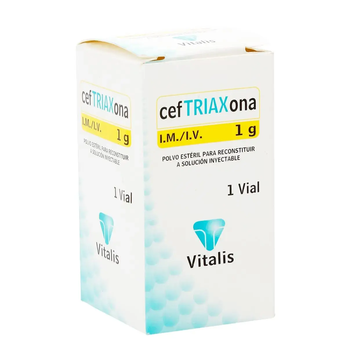 Ceftriaxona 1 Gr Polvo Estéril Para Reconstituir Caja X 1 Ampolla